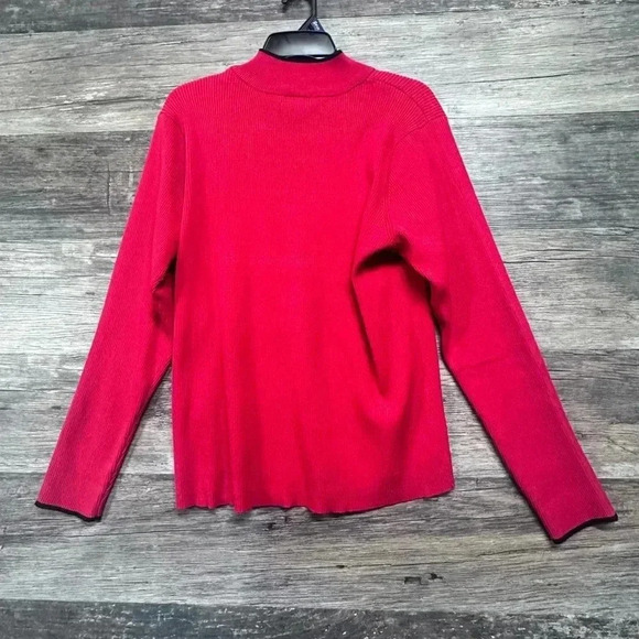 Calvin Klein Christmas 🤶 Red Mock Turtleneck Sweater XL - Picture 2 of 7